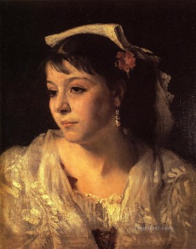 イタリア人女性の頭の肖像画 ジョン・シンガー・サージェント Oil Paintings